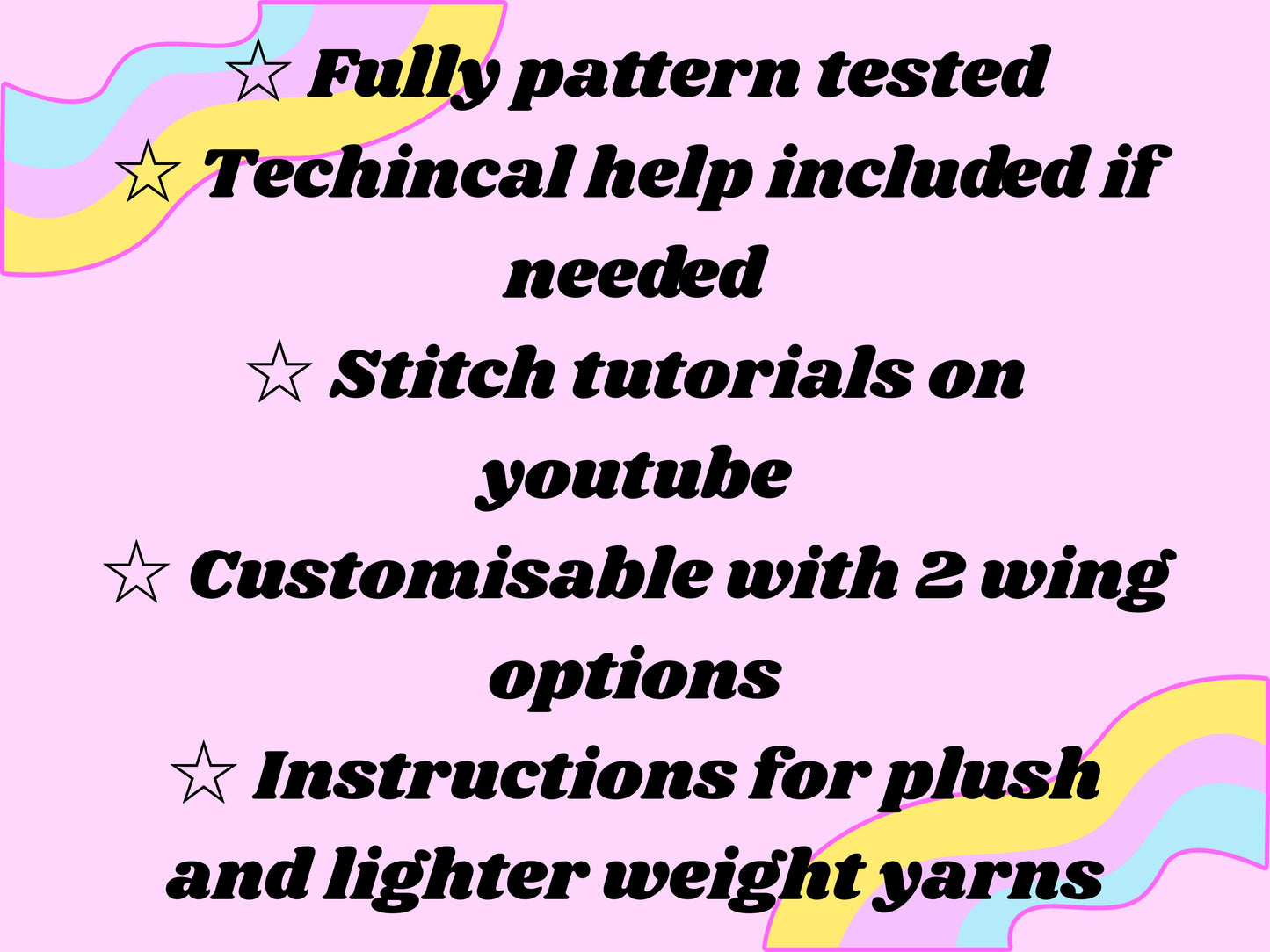 Amigurumi Butterfly crochet pattern - customisable butterfly crochet pattern for beginners