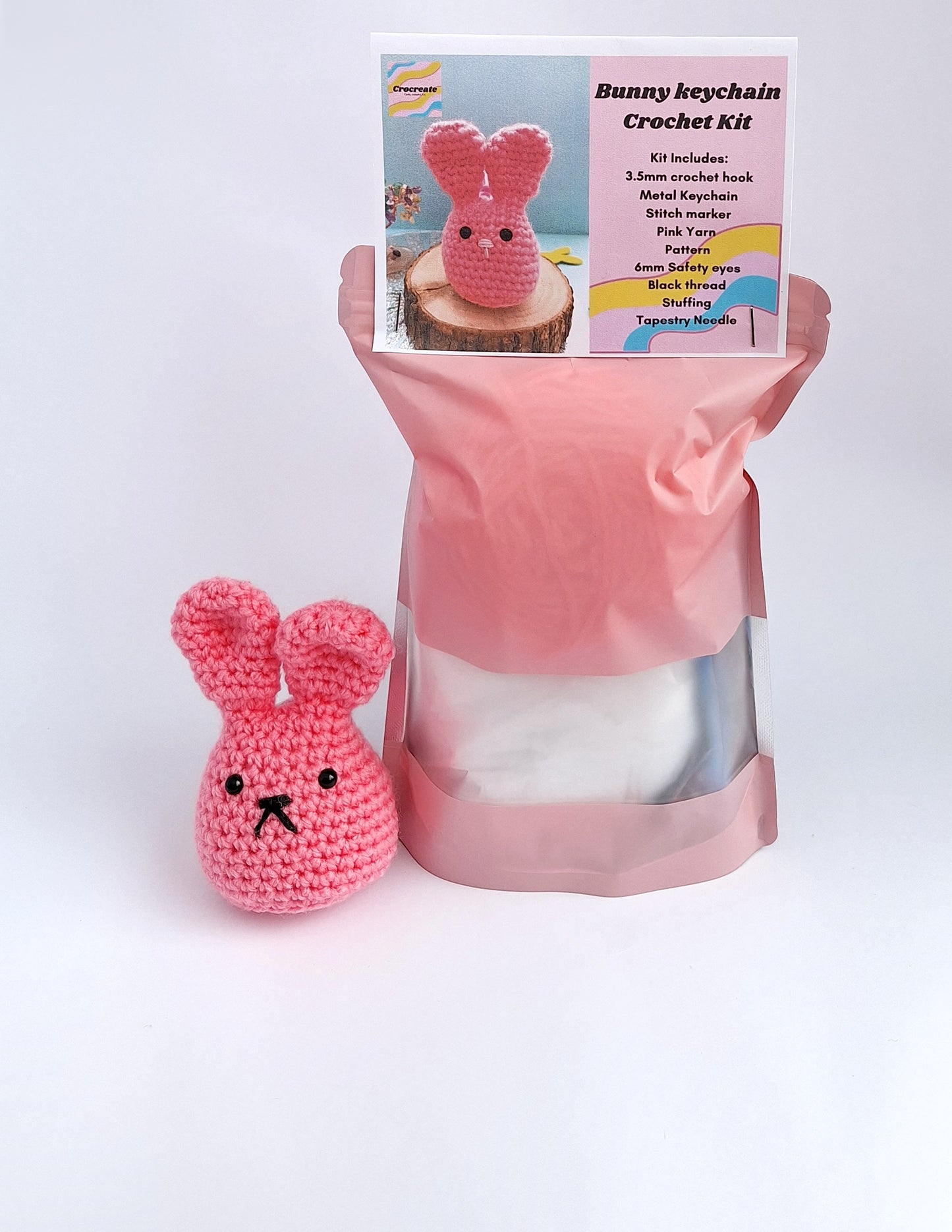 bunny toy beginner crochet kit - No sew crochet craft kit