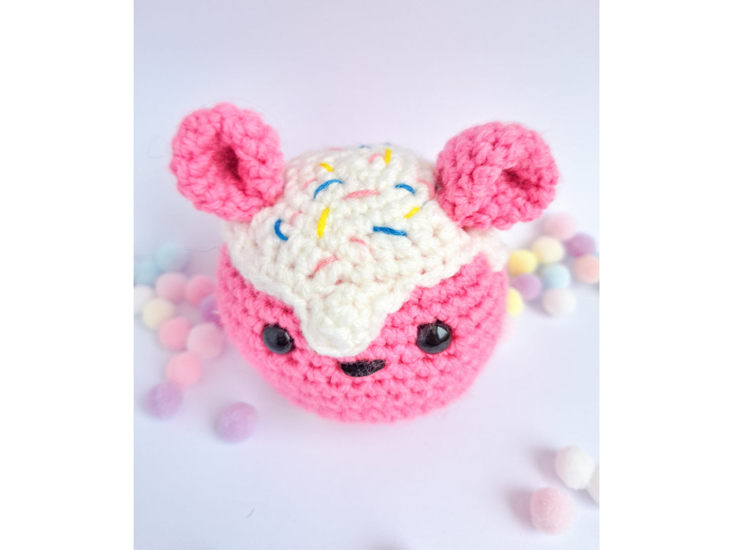 Cupcake Bear kawaii crochet pattern - Easy Amigurumi pattern