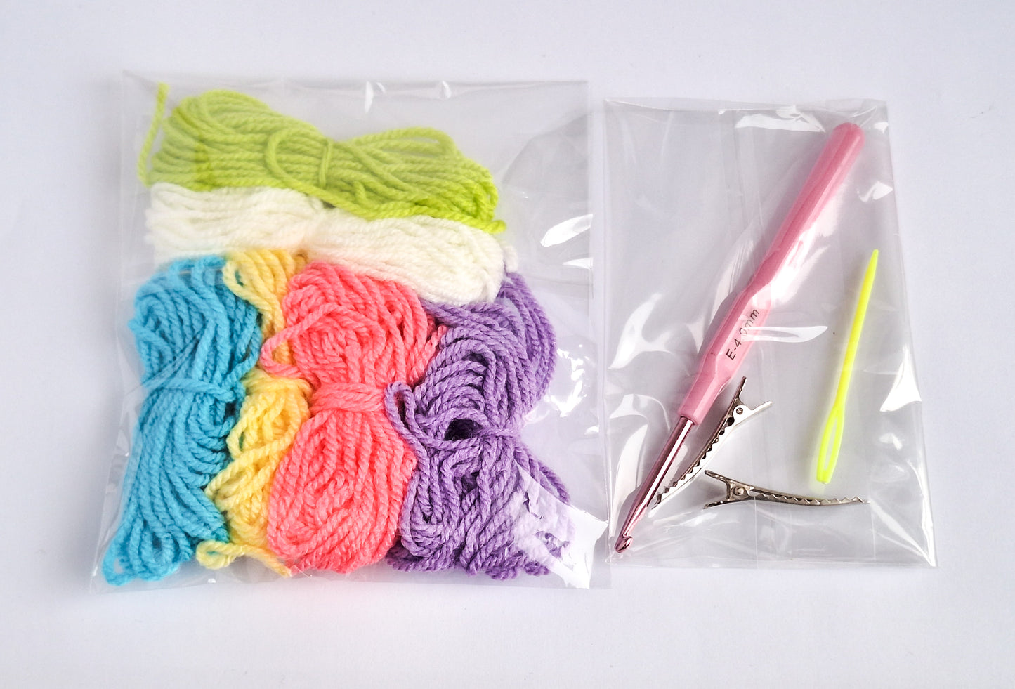 Rainbow bow beginner crochet starter kit