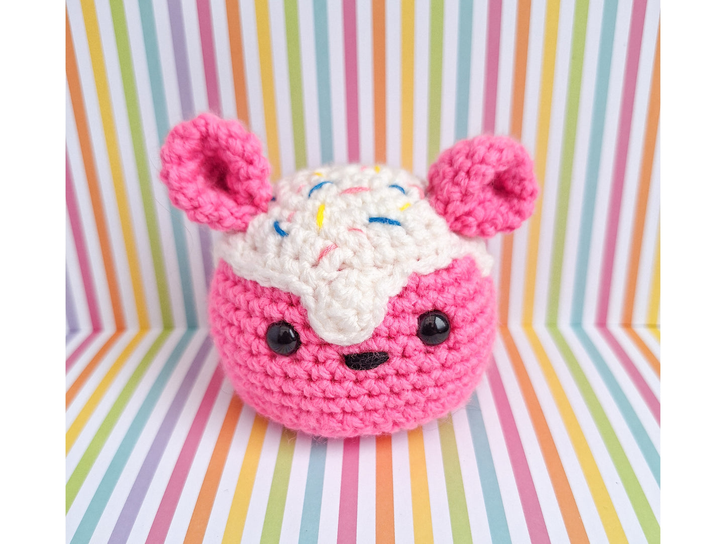 Cupcake Bear kawaii crochet pattern - Easy Amigurumi pattern