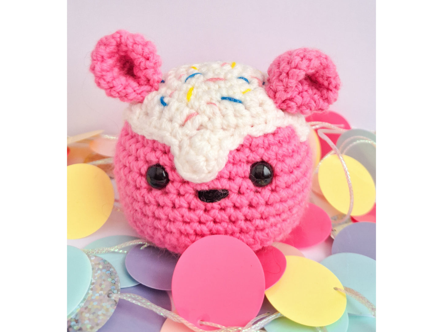 Cupcake Bear kawaii crochet pattern - Easy Amigurumi pattern