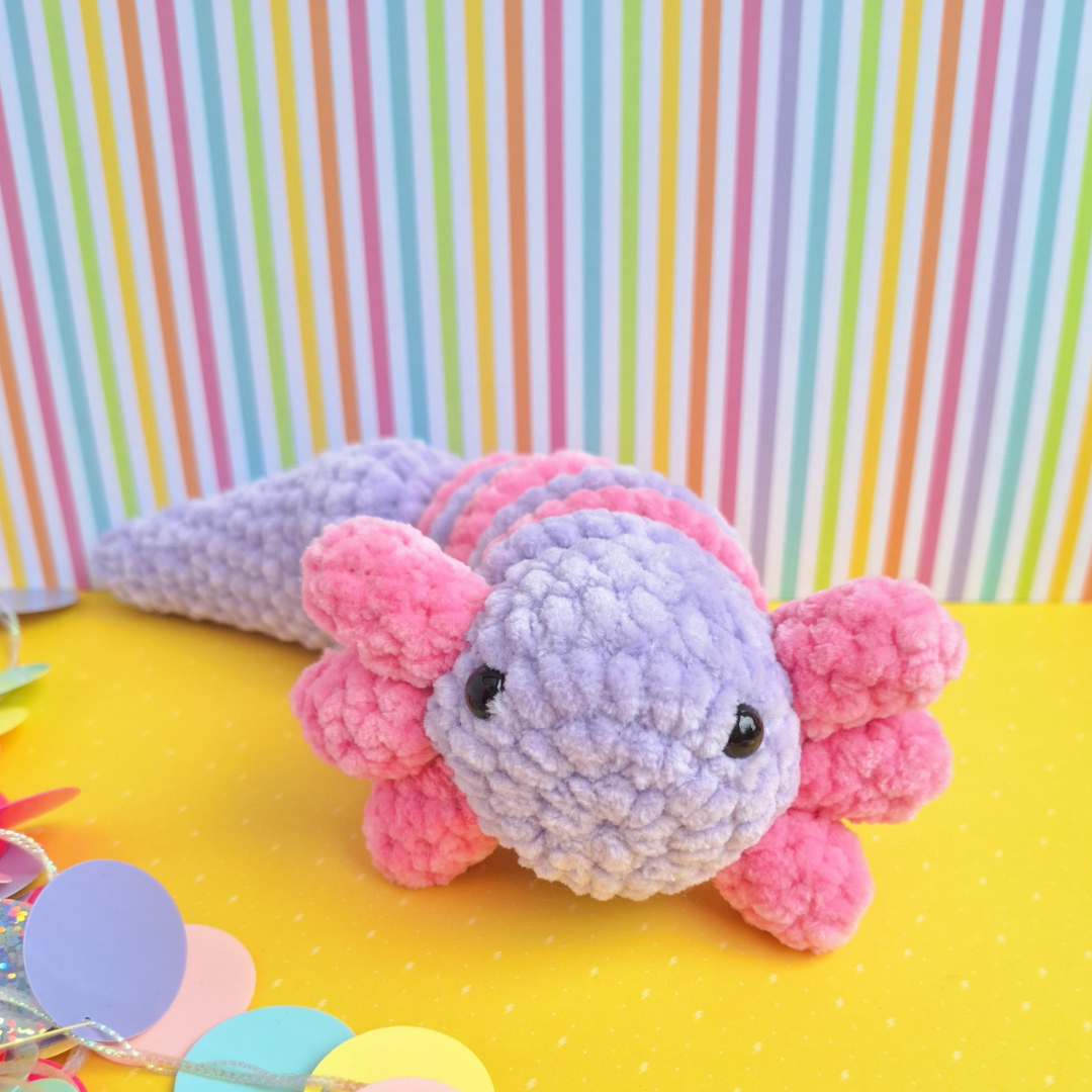 Axolotl fidget toy crochet pattern - Digital download