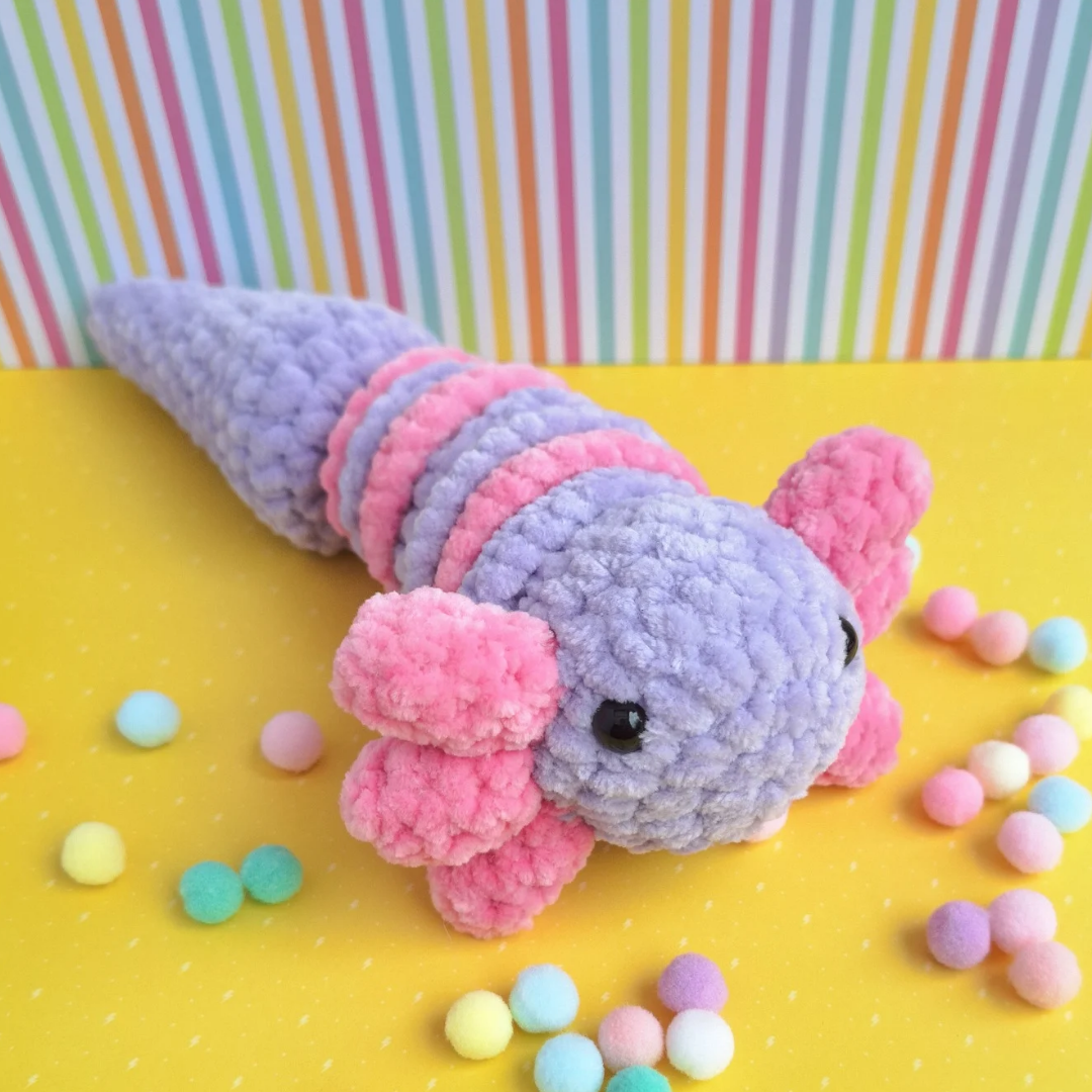 Axolotl fidget toy crochet pattern - Digital download