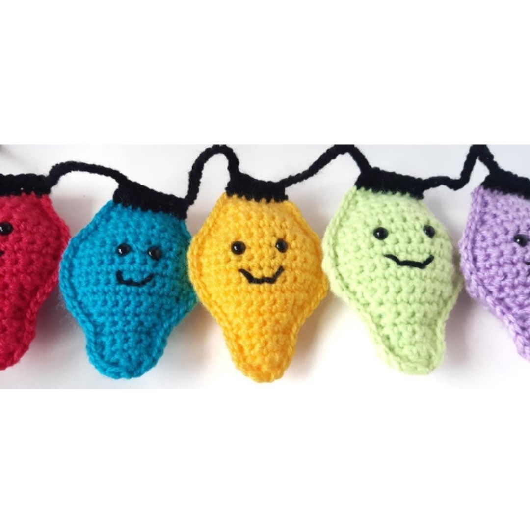 Christmas lights crochet amigurumi pattern - DIY christmas decorations gift
