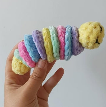 Easy crochet fidget toy pattern - crochet worry worm pattern Digital Pattern only