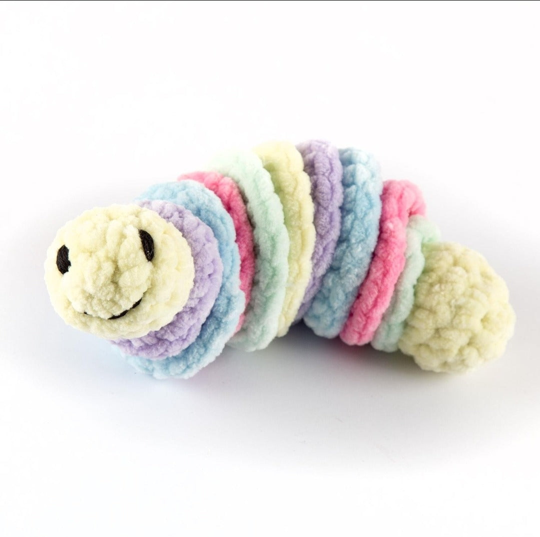 Easy crochet fidget toy pattern - crochet worry worm pattern Digital Pattern only