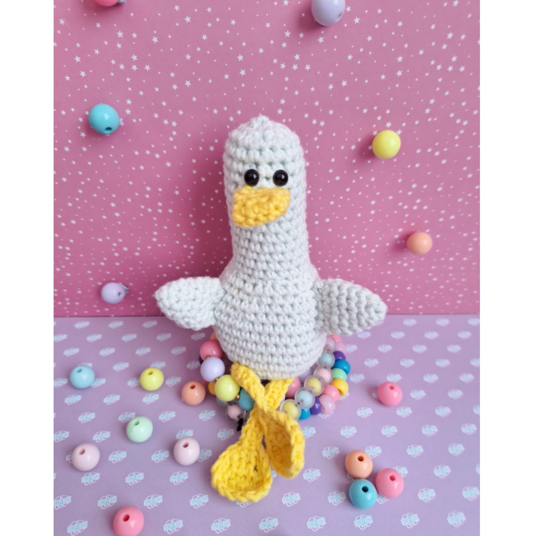 Amigurumi crochet pattern for a seagull digital download | Beach bag charm, crochet animals, amigurumi bird, amigurumi pattern