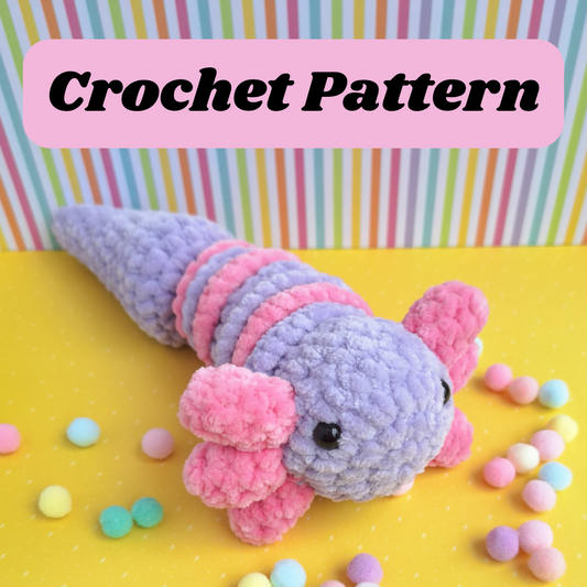 Axolotl fidget toy crochet pattern - Digital download