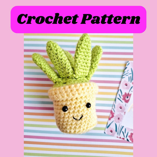 Crochet amigurumi pattern - fake small succulent crochet pattern for succulent lovers