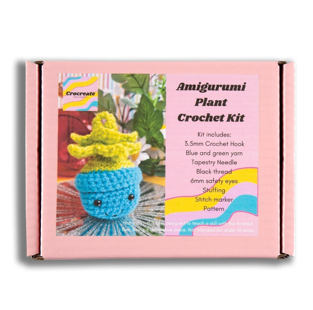 Kawaii crochet kit - amigurumi plant crochet starter kit