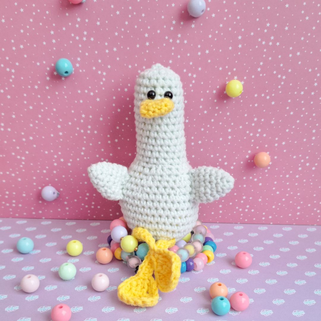 Amigurumi crochet pattern for a seagull digital download | Beach bag charm, crochet animals, amigurumi bird, amigurumi pattern