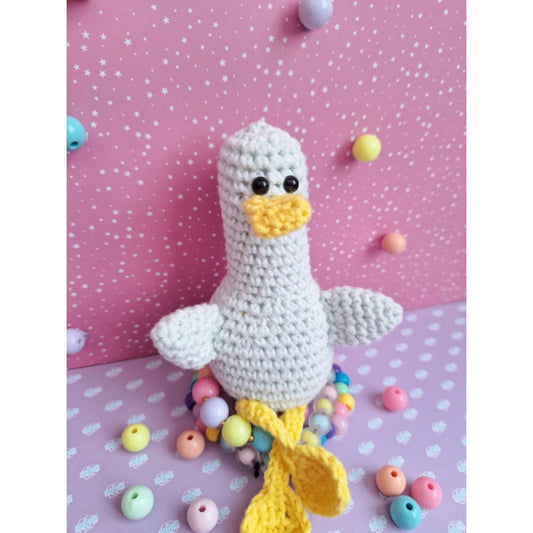 Amigurumi crochet pattern for a seagull digital download | Beach bag charm, crochet animals, amigurumi bird, amigurumi pattern