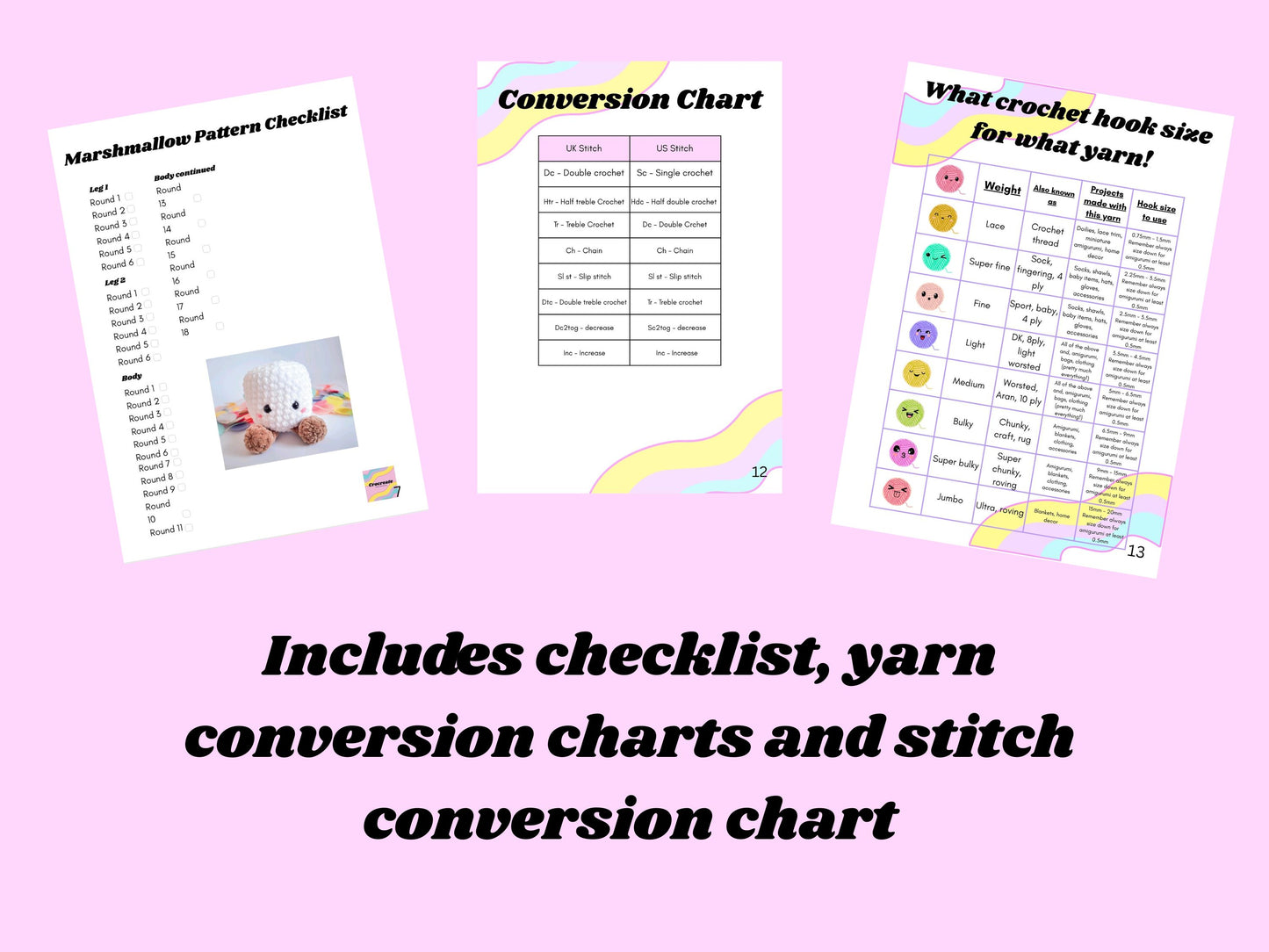 Marshmallow easy crochet pattern - Beginner crochet pattern using just 1 stitch