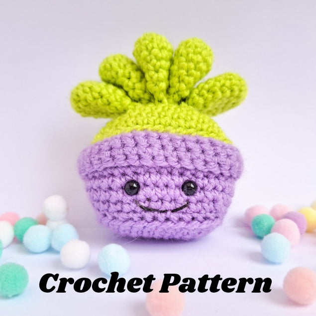 Crochet amigurumi pattern - fake small succulent crochet pattern for succulent lovers