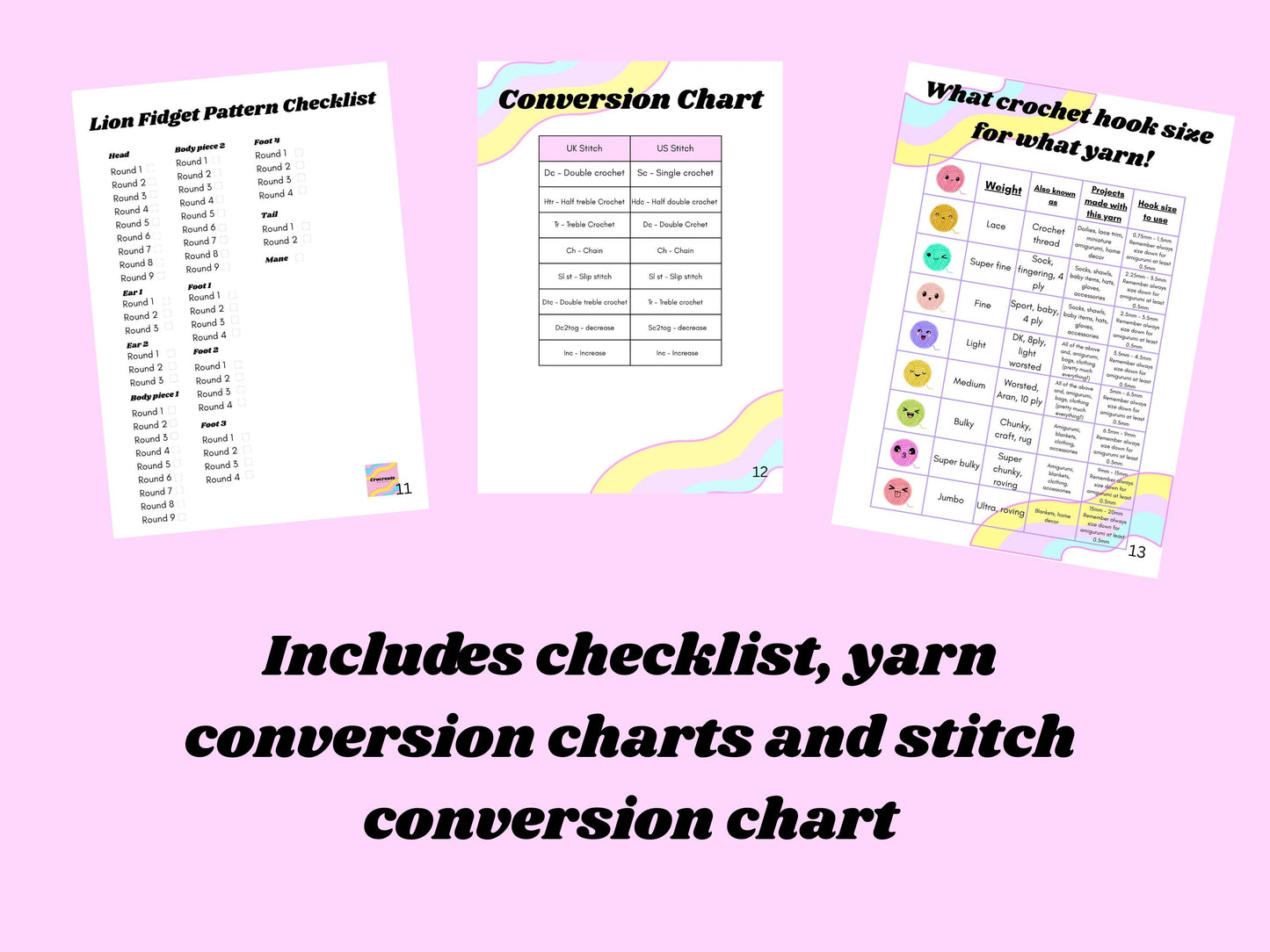 Lion crochet pattern - Amigurumi lion fidget toy pattern