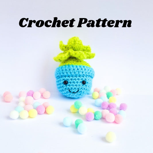 Crochet amigurumi pattern - fake small succulent crochet pattern for succulent lovers