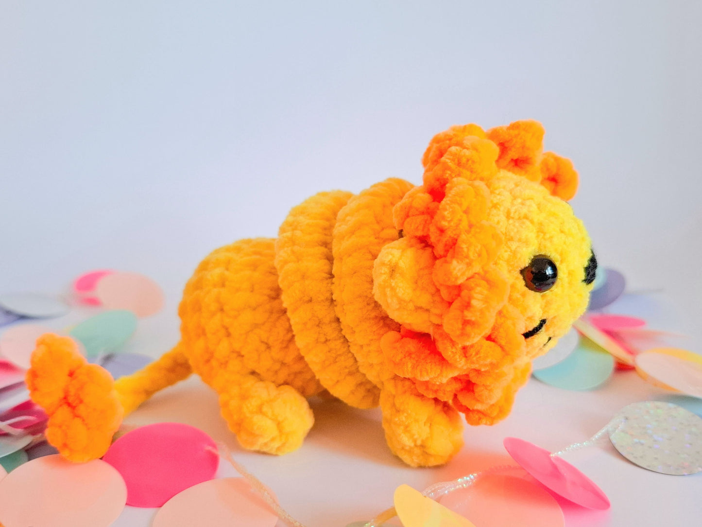 Lion crochet pattern - Amigurumi lion fidget toy pattern