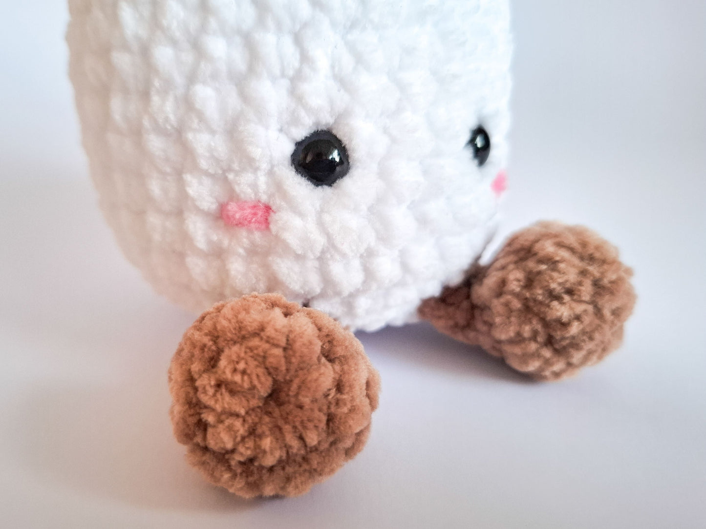 Marshmallow easy crochet pattern - Beginner crochet pattern using just 1 stitch